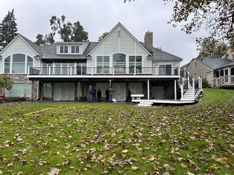 House with an attached custom composite deck